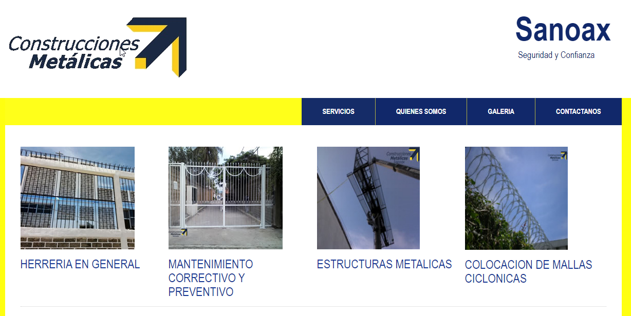 Bienvenida a Construcciones Metalicas Sanoax